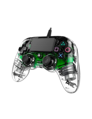 NACON PS4OFCPADCLGREEN mando y volante Gamepad PlayStation 4 Verde, Transparente