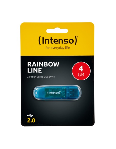 Intenso Rainbow Line unidad flash USB 4 GB 2.0 Conector Tipo A Azul
