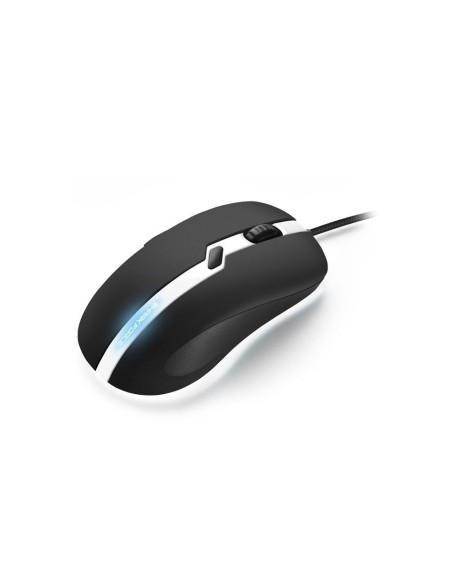 Sharkoon SHARK FORCE PRO ratón USB Óptico 3200 DPI Ambidextro Negro, Blanco