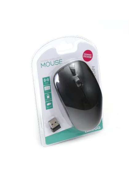 Omega OM0420WB ratón RF inalámbrico Óptico 1200 DPI Ambidextro Negro