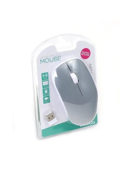 Omega OM0420WG ratón RF inalámbrico Óptico 1000 DPI Ambidextro Gris, Blanco