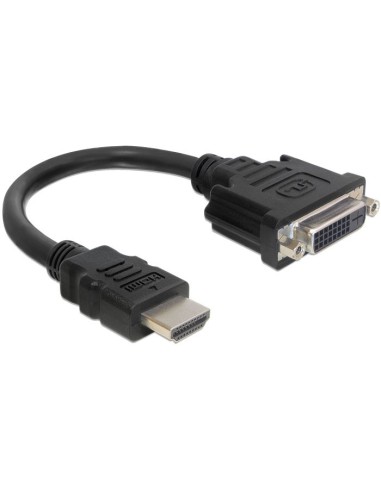 DeLOCK 0.2m HDMI-DVI M F DVI-D Negro
