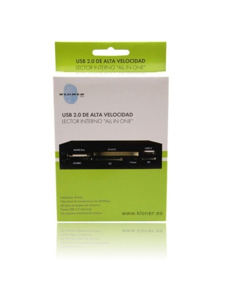 Kloner KLT101 lector de tarjeta Interno USB 2.0 Negro