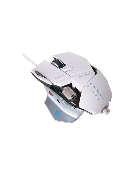 Mad Catz R.A.T. 5 ratón USB Laser 5600 DPI Blanco