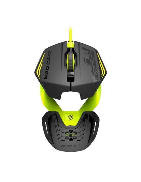 Mad Catz R.A.T.1 ratón USB Óptico 3500 DPI Ambidextro Negro, Verde