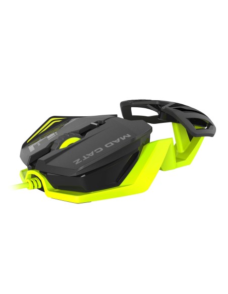 Mad Catz R.A.T.1 ratón USB Óptico 3500 DPI Ambidextro Negro, Verde