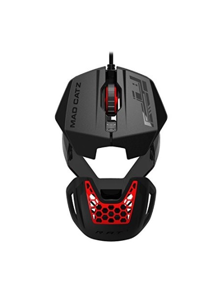 Mad Catz MCB4373800A3 06 1 ratón USB Óptico 1600 DPI Ambidextro Negro, Rojo