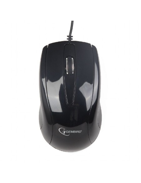 Gembird MUS-U-003 ratón USB Óptico 1000 DPI Ambidextro Negro