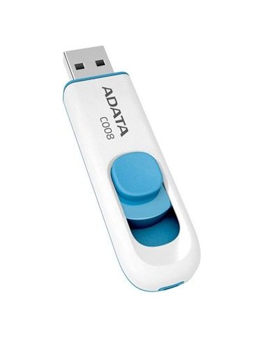ADATA 8GB C008 unidad flash USB 2.0 Conector Tipo A Azul, Blanco