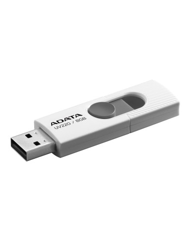 ADATA UV220 unidad flash USB 8 GB 2.0 Conector Tipo A Gris, Blanco