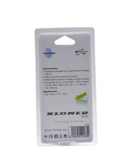 Kloner KLT98 lector de tarjeta USB 2.0 Verde