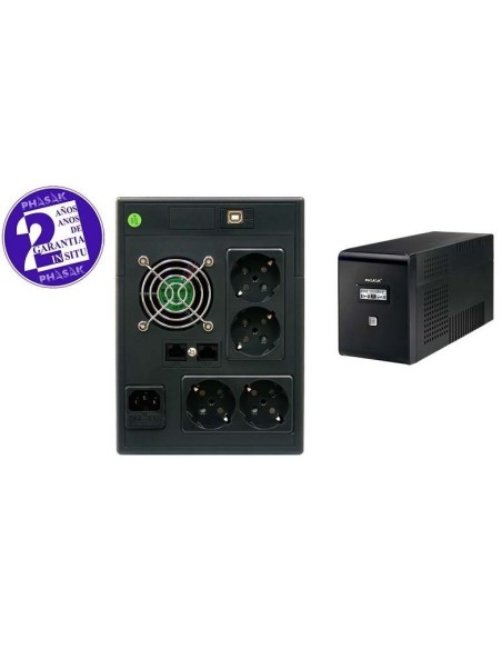 Phasak PH 9415 sistema de alimentación ininterrumpida (UPS) 1500 VA 4 salidas AC