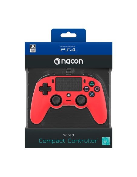 NACON Compact Controller Colour Edition Gamepad PlayStation 4 Rojo