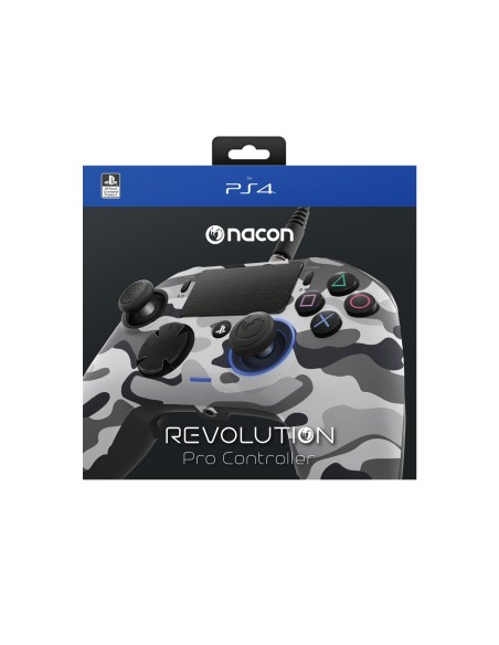 NACON PS4OFPADREVCAMOGREY Gamepad PlayStation 4 Camuflaje, Gris mando y volante