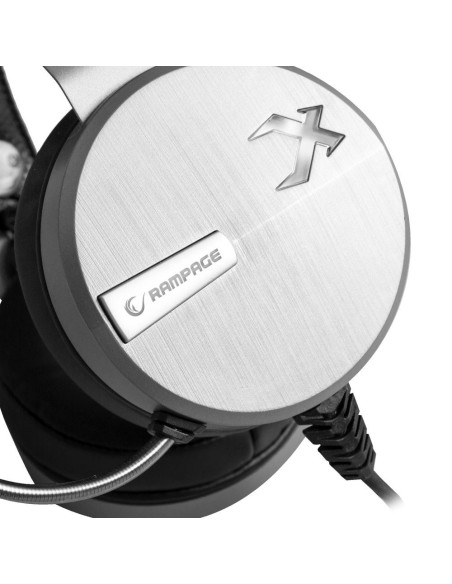 RAMPAGE SN-RX8 Monoaural Diadema Plata