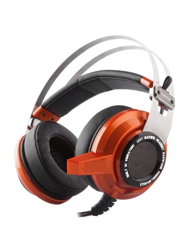 Snopy Rampage SN-RW3 Binaural Diadema Negro, Naranja auricular con micrófono
