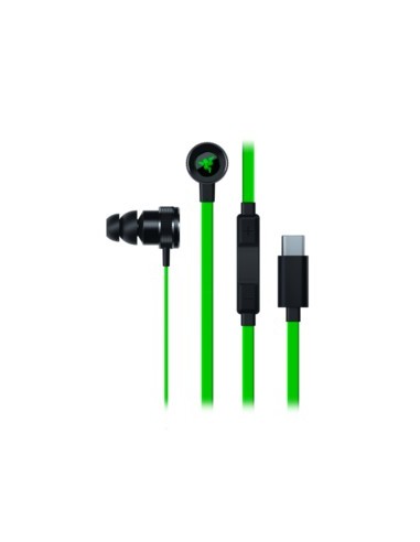 Razer Hammerhead auriculares para móvil Binaural Dentro de oído Negro, Verde Alámbrico