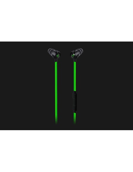 Razer Hammerhead auriculares para móvil Binaural Dentro de oído Negro, Verde Alámbrico