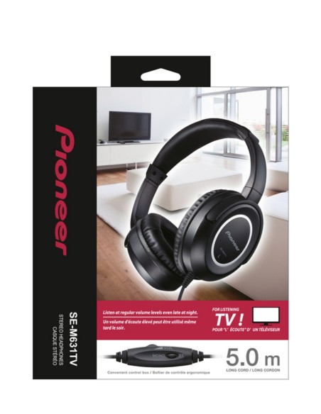 Pioneer SE-M631TV Negro Supraaural Diadema auricular