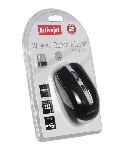 RATON OPTICO ACTIVEJET WIRELESS AMY-320BS NEG GRIS