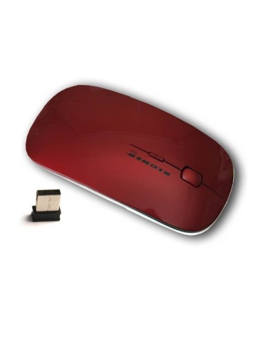 Kloner KRW102 ratón RF inalámbrica + USB Óptico 1600 DPI Ambidextro Rojo