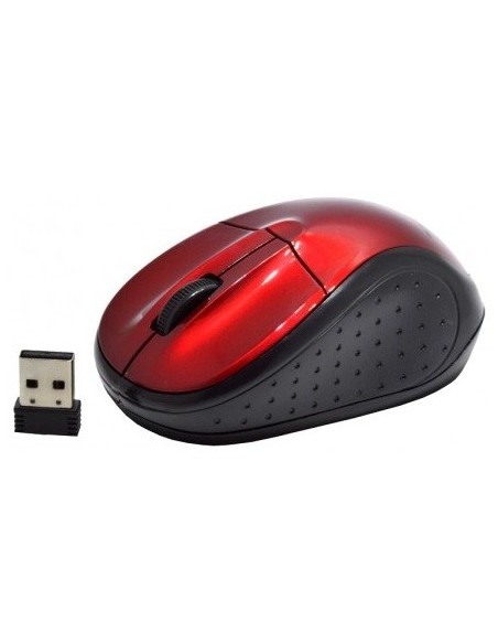 Kloner KRW406 ratón RF inalámbrico Óptico 1200 DPI Negro, Rojo