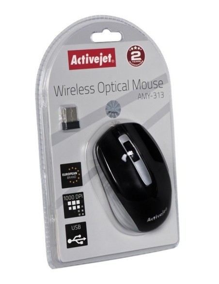 RATON OPTICO ACTIVEJET WIRELESS AMY-313 NEGRO GRIS