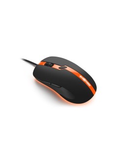 Sharkoon SHARK FORCE PRO ratón USB Óptico 3200 DPI Ambidextro Negro, Naranja