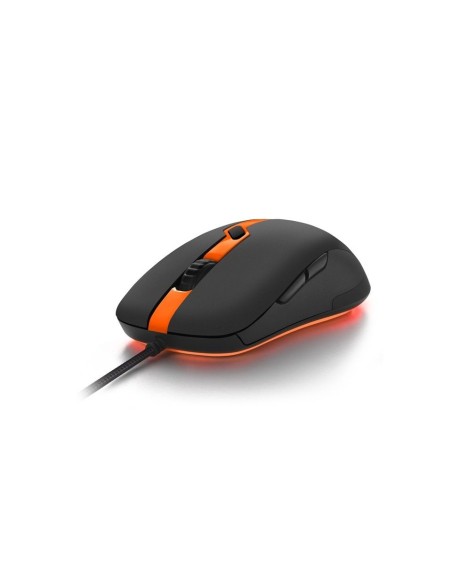 Sharkoon SHARK FORCE PRO ratón USB Óptico 3200 DPI Ambidextro Negro, Naranja