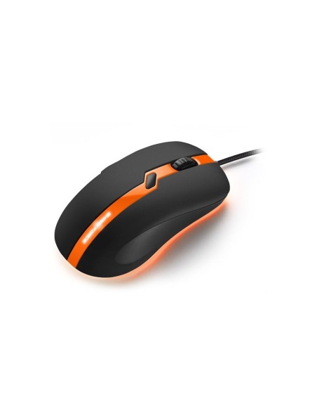 Sharkoon SHARK FORCE PRO ratón USB Óptico 3200 DPI Ambidextro Negro, Naranja