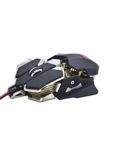 Kloner KRG2 ratón USB 5600 DPI mano derecha Negro, Oro, Plata