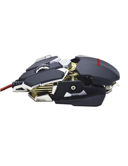 Kloner KRG2 ratón USB 5600 DPI mano derecha Negro, Oro, Plata