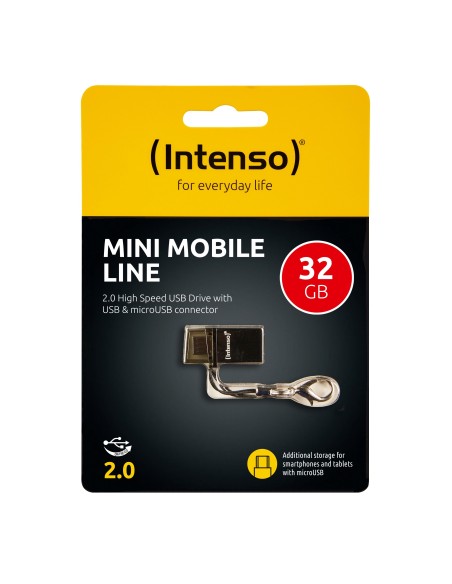 Intenso Mini Mobile Line unidad flash USB 32 GB 2.0 Conector Tipo A Negro
