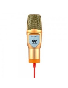 Woxter Mic-Studio Micrófono de estudio Alámbrico Oro, Naranja