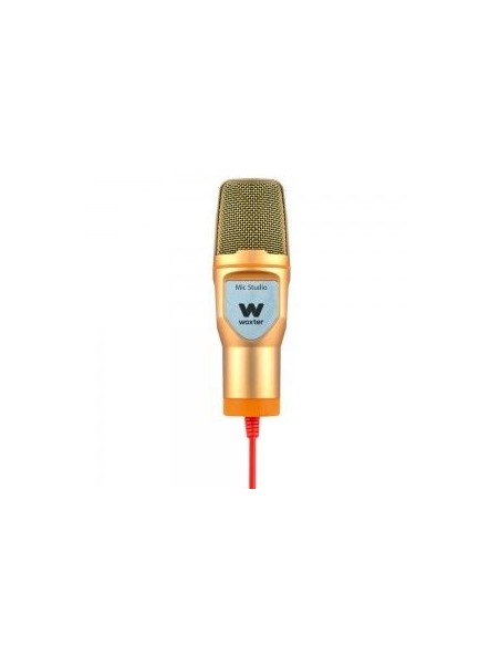 Woxter Mic-Studio Micrófono de estudio Alámbrico Oro, Naranja