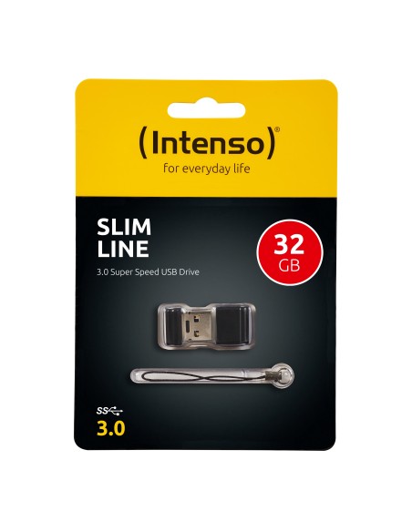 Intenso Slim Line unidad flash USB 32 GB 3.0 (3.1 Gen 1) Conector Tipo A Negro