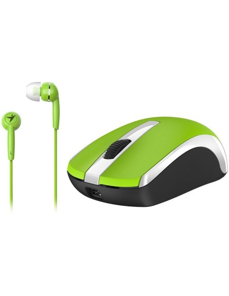 Genius MH-8100 + headsets ratón RF inalámbrica + USB BlueEye 1600 DPI Ambidextro