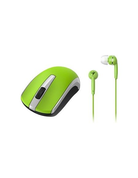 Genius MH-8100 + headsets ratón RF inalámbrica + USB BlueEye 1600 DPI Ambidextro