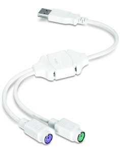 Trendnet USB-PS 2 2x 6-p Mini-DIN USB 2.0 Azul