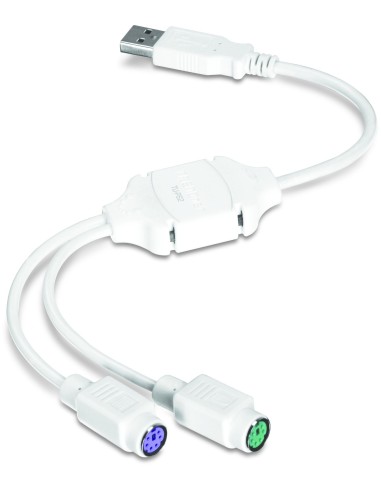 Trendnet USB-PS 2 2x 6-p Mini-DIN USB 2.0 Azul