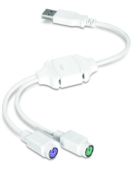 Trendnet USB-PS 2 2x 6-p Mini-DIN USB 2.0 Azul