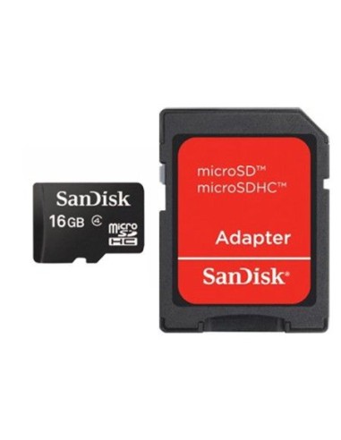 Sandisk 16GB MicroSDHC w adapter memoria flash Clase 4