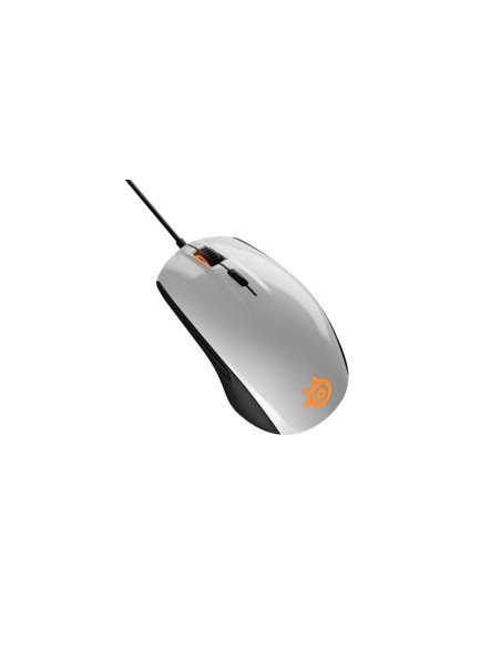 Steelseries Rival 100 ratón USB Óptico mano derecha Negro, Blanco