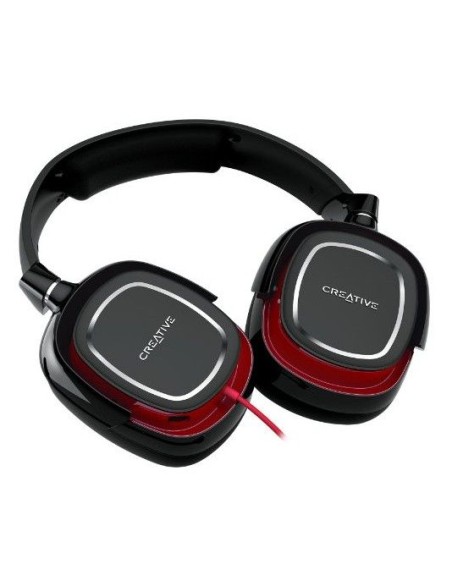 Creative Labs Draco HS880 Binaural Diadema Negro, Rojo