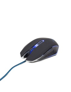 Gembird MUSG-001-B ratón USB 2400 DPI Ambidextro Negro, Azul