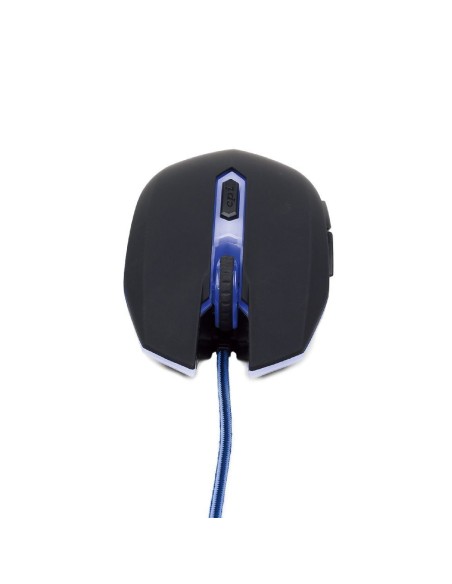 Gembird MUSG-001-B ratón USB 2400 DPI Ambidextro Negro, Azul