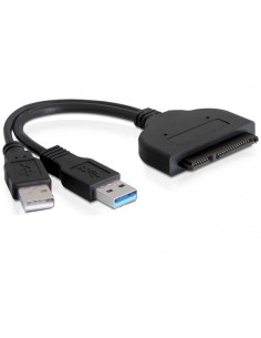 DeLOCK SATA USB Converter 22-p SATA FM USB 3.0 A M, 2.0 M Negro