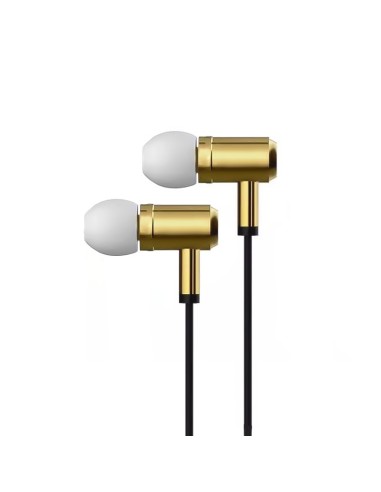 X-ONE AMI1000G Auriculares Dentro de oído Negro, Oro