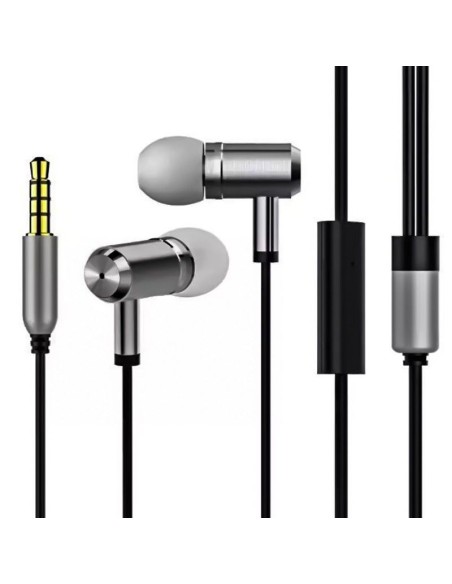 X-ONE AMI1000S Auriculares Dentro de oído Negro, Plata