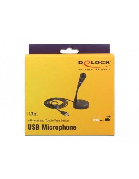 DeLOCK 65868 micrófono PC microphone Alámbrico Negro